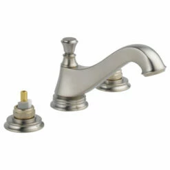 Delta 3595LF-SSMPU-LHP Cassidy Two Handle Widespread Bathroom Faucet - Low Arc Spout - Less Handles In Stainless -AF SUPPLY Sales Store 3595LF SSMPU LHP