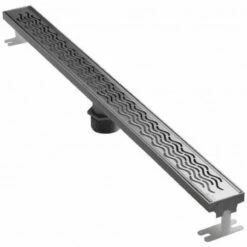 ACO 37241 Quartz Plus 36 Inch Wavy Non Locking Shower Drain In Stainless Steel