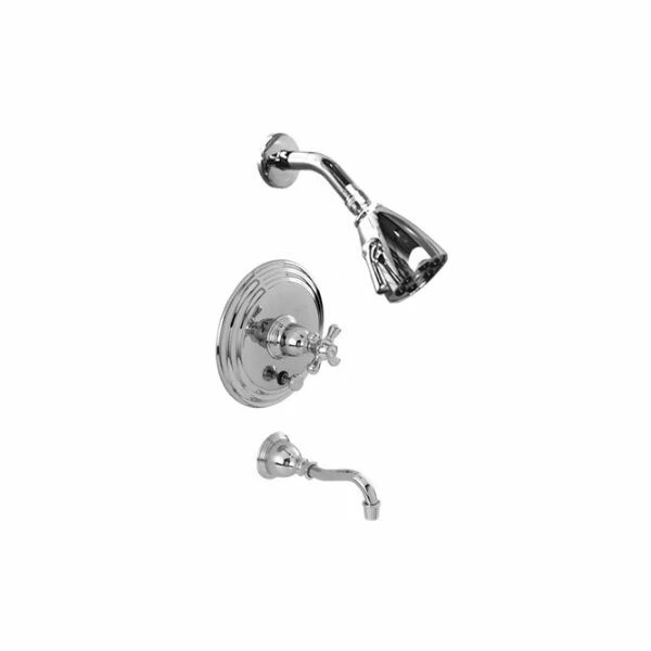 Newport Brass 3-7302/26 3-7302 Single Handle Tub And Shower Valve Trim Kit With Single Fun, Polished Chrome (cross Handle Not Included) 3 Newport Brass 3-7302/26 3-7302 Single Handle Tub And Shower Valve Trim Kit With Single Fun, Polished Chrome (cross Handle Not Included)