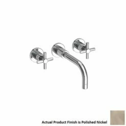 Newport Brass 3-991/15 Double Handle Wall Mounted Lav Faucet In Polished Nickel