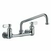 Whitehaus WHFS9814-08-C Heavy Duty Wall Mount Utility Faucet With An Extended Swivel Spout And Lever Handles - Polished Chrome -AF SUPPLY Sales Store 415lEbs937L