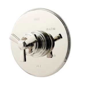 Newport Brass 4-1604BP/15 Miro Single Handle Round Pressure Balanced Shower Trim Plate Only With Metal Spoke Handle In Polished Nickel 3 Newport Brass 4-1604BP/15 Miro Single Handle Round Pressure Balanced Shower Trim Plate Only With Metal Spoke Handle In Polished Nickel