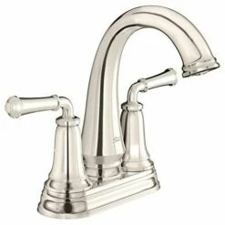 American Standard 7052207.013 Delancey Centerset Bathroom Faucet With Pop-Up Drain, Polished Nickel