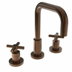 Newport Brass 1400/08A 1400 East Square Double Handle Widespread Lavatory Faucet With Met, Antique Copper