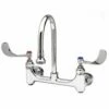 T&S Brass B-0353-04 Medical Faucet, Wall Mount, 8" Centers, Rigid Gooseneck, 4" Wrist Handles, Built-In Stops -AF SUPPLY Sales Store 41Zad7b6vtL