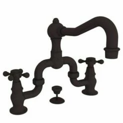 Newport Brass 930B/03W Chesterfield Double Handle Widespread Lavatory Faucet With Metal Cross Handles (, Weathered Brass