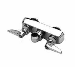 T&S Brass B-1105-LN Wall Mount Workboard Faucet With 3-1/2-Inch Centers, Lever Handles And Less Nozzle