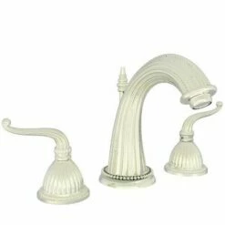 Newport Brass 1090/24A Alexandria Double Handle Widespread Lavatory Faucet With Metal Lever Handles (Lo, French Gold