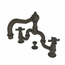 Newport Brass 1000B/10B 1000B Fairfield Widespread Bathroom Bridge Faucet With Metal Cross, Oil Rubbed Bronze