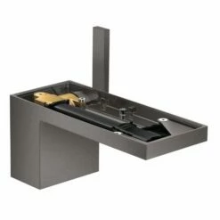 Axor 47012341 MyEdition 1.2 GPM Single Hole Bathroom Faucet Without Plate In Brushed Black Chrome