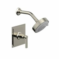 Phylrich 501-22/014 Hex Modern 1.8 GPM Pressure Balance Shower Trim Kit Lever Handle In Polished Nickel