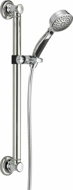 Delta 51900 Universal Showering Components Activtouch 9-Setting Hand Shower With Traditional Slide Bar / Grab Bar In Chrome