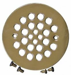 Jones Stephens D41102 Plumbest D41-102 Shower Stall Drain, Polished Brass
