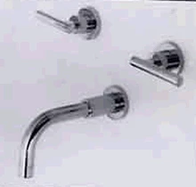 Newport Brass 3-995L/03N East Linear Double Handle Tub Faucet Trim With Metal Lever Handles, Polished Brass Uncoated