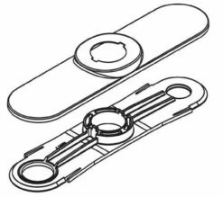 Moen 131383 Escutcheon Kit For Medora Single Handle High Arc Pull Down Kitchen Faucet In Chrome