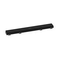 Hansgrohe 56036671 RainDrain Match Trim Zero/ Tile 23 5/8" With Height Adjustable Frame In Matte Black