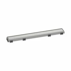 Hansgrohe 56036801 RainDrain Match Trim Zero/ Tile 23 5/8" With Height Adjustable Frame In Brushed Stainless Steel