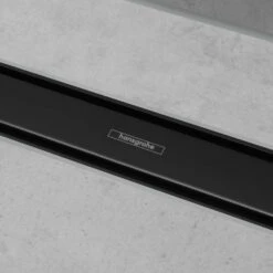 Hansgrohe 56041671 RainDrain Match Trim Zero/ Tile 39 3/8" With Height Adjustable Frame In Matte Black -AF SUPPLY Sales Store 56041671 4