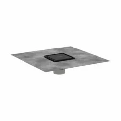 Hansgrohe 56130671 RainDrain Brilliance Point Drain Set 4"x 4" Trim Tileable Rear Cover And Rough Matte Black GPM