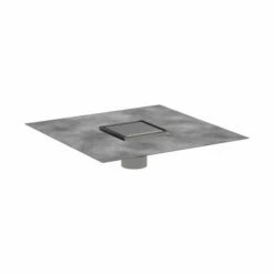 Hansgrohe 56130801 RainDrain Brilliance Point Drain Set 4"x 4" Trim Tileable Rear Cover And Rough Brushed Stainless Steel GPM