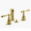 Kohler 6814-4-PB IV Georges Brass Vertical Spray Bidet Faucet With Lever Handles In Vibrant Polished Brass -AF SUPPLY Sales Store 6814 4 PB