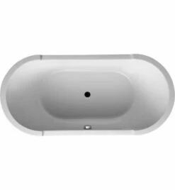 Duravit 700012000000090 Starck 75" Free Standing Acrylic Soaking Tub With Center Drain And Overflow In White