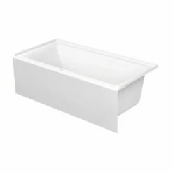 Duravit 70040700000009 Architec 66" Alcove Acrylic Soaking Tub With Right Drain And Overflow In White -AF SUPPLY Sales Store 70040700000009 2 1