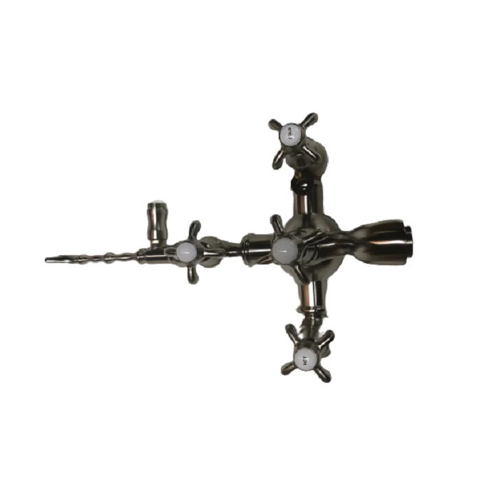 Sigma 7.00481521.42 Floor Mount Tub Filler With Telephone Handle Hand Shower, Risers, And Shut-off Kit In Satin Nickel 5 Sigma 7.00481521.42 Floor Mount Tub Filler With Telephone Handle Hand Shower, Risers, And Shut-off Kit In Satin Nickel - Image 3