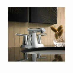 American Standard 7010201.002 Green Tea CollectionGreen 4 Inch Centerset Pull-Out Bathroom Faucet In Polished Chrome