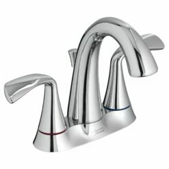 American Standard 7186211.224 Fluent Faucet CollectionFluent Two-Handle Centerset Bathroom With Red/Blue Indicators