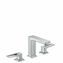 Hansgrohe 74527001 Metropol Widespread Faucet 110 With Loop Handles And Pop-Up Drain, 0.5 GPM In Chrome