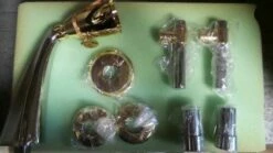 Jado 834911NG 834/911/149 Complete Two Valve Shower Head With Lever Handles In Satin Nickel/Polished Gold