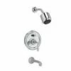 Jado 853496.150 Classic Pressure Balance Tub And Shower Trim Kit With Straight Lever Handle, Polished Nickel