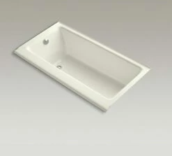 Kohler 877-96 Highbridge 60" L X 32" W X 17.5" H Rectangular Alcove Bath With Left Hand Drain In Biscuit