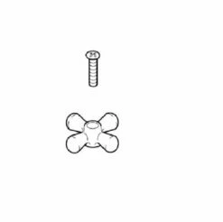 Price Pfister 940-975P Savannah 07/49 Series Large Brass Cross Handle Ntd In Polished Chrome