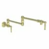 Newport Brass 9482/04 Chesterfield Double Handle Wall Mounted Pot Filler Faucet With Metal Lever Handles In Satin Brass (PVD) -AF SUPPLY Sales Store 948204