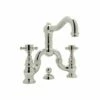 Rohl A1419XMPN-2 Acqui Deck Mount Bridge Lavatory Faucet In Polished Nickel -AF SUPPLY Sales Store A1419XMPN2 1