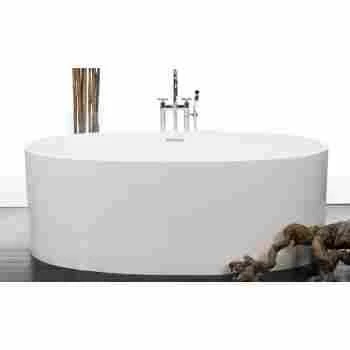 WetStyle BBE02-R-BN-COP-GA Be Collection Freestanding Soaker Tub In White True High Gloss 3 WetStyle BBE02-R-BN-COP-GA Be Collection Freestanding Soaker Tub In White True High Gloss