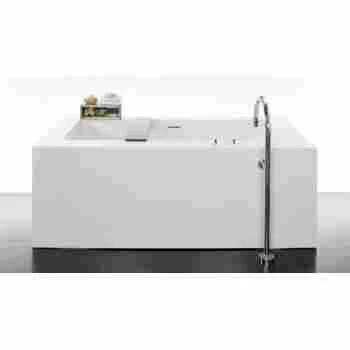 WetStyle BC1006-PC-COP-MA Cube Collection Freestanding Soaking Tub In White Matte 3 WetStyle BC1006-PC-COP-MA Cube Collection Freestanding Soaking Tub In White Matte