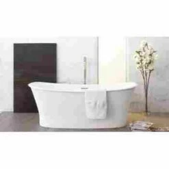 WetStyle BCL01-PC-MA Cloud Freestanding Soaker Tub In White Matte