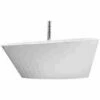WetStyle BCR01-L-PC-DA Couture Freestanding Soaker Tub In White Dual -AF SUPPLY Sales Store BCR01LPCD 2