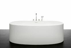 WetStyle BOV03-BN-COP-MA Ove Collection Freestanding Soaker Tub In White Matte