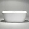 Blu Bathworks BT0304.01-01M Coco Blu Stone Freestanding Oval Bathtub White Matte , 67 X 31.5 X 23.75 -AF SUPPLY Sales Store BT0304.01