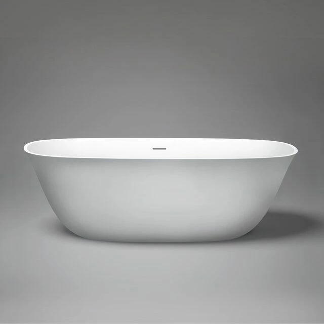Blu Bathworks BT0402N16-01M Coco Blu Stone Freestanding Oval Bathtub, White Matte , 65 X 25.5 X 19.75 3 Blu Bathworks BT0402N16-01M Coco Blu Stone Freestanding Oval Bathtub, White Matte , 65 X 25.5 X 19.75