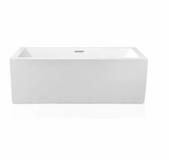 Blu Bathworks BT2022.18 70.25"L X 31.50"W X 23.5"H Acrylic Freestanding Bathtub In White Gloss