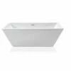 Blu Bathworks BT2034.17 Acrylic 70.25"L X 31.50"WX 23.50"H Freestanding Bathtub In White Gloss -AF SUPPLY Sales Store BT203417