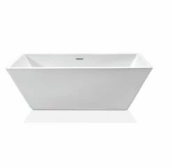 Blu Bathworks BT2034.17 Acrylic 70.25"L X 31.50"WX 23.50"H Freestanding Bathtub In White Gloss