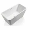 Blu Bathworks BT2038.13 Acrylic 53.25"L X 25.50"WX 19.75"H Freestanding Bathtub In White Gloss -AF SUPPLY Sales Store BT203813