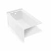 Blu Bathworks BT2110.15L Skirted 60"L X32"W X24"H Drop-In Acrylic Left Drain Bathtub In White Gloss -AF SUPPLY Sales Store BT211015LW