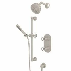 Rohl CMKIT50IW-STN Campo Thermostatic Shower Package In Satin Nickel